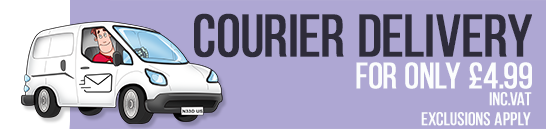 Courier delivery for only £4.99 inc. VAT* Exclusions apply.