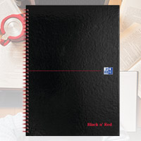 Black n' Red A4 Notebooks (Pack of 2)