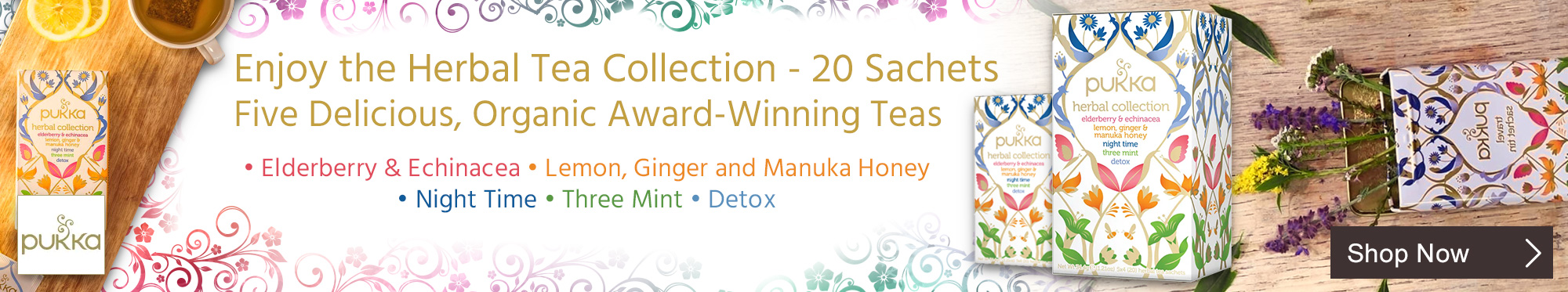 Enjoy Pukka's Herbal Tea Collection <TAG>ONLY</TAG>