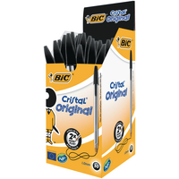 Bic Cristal Medium Black Ballpoint Pens <TAG>TOPSELLER</TAG>