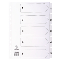 Guildall Mylar 1-5 A4 White Index<TAG<TOPSELLER</TAG>