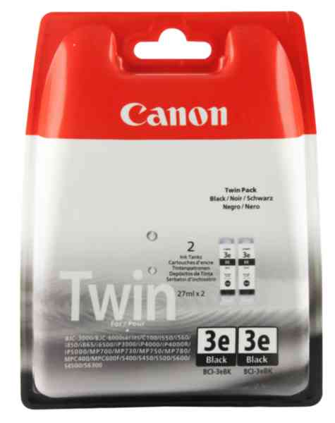 Canon BCI-3EBK Black Ink Cartridges Twinpack  - 4479A287